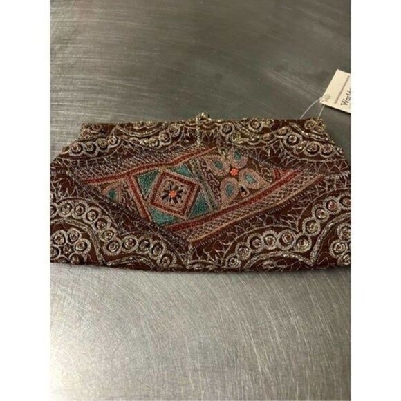 World Finds Vintage Handmade Sari bag/clutch. NWT - Picture 2 of 8